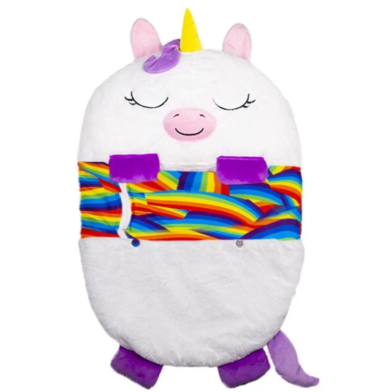 Happy Nappers Sac de couchage LICORNE ROSE Peluche | 135/160/180cm